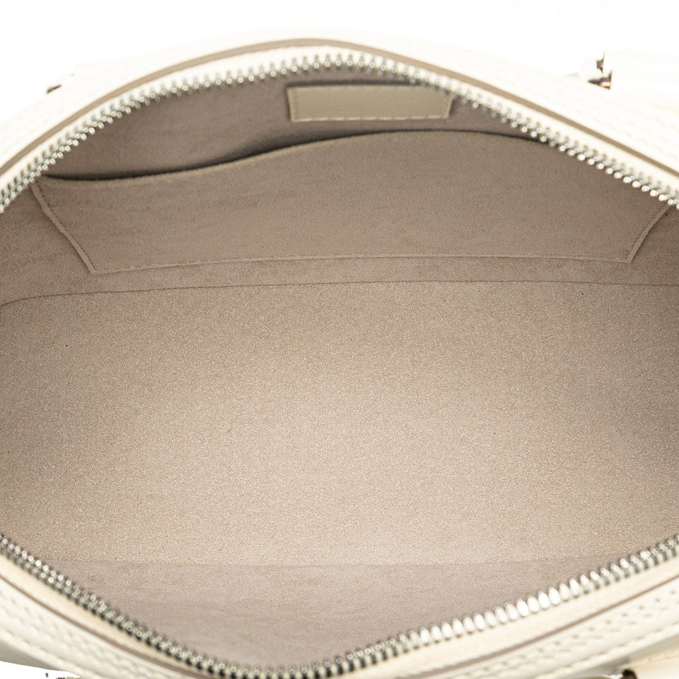 White Louis Vuitton Epi Jasmine Handbag
