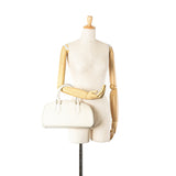 White Louis Vuitton Epi Jasmine Handbag