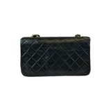 Chanel Full Flap Bag Small Black Lambskin Gold