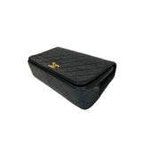 Chanel Full Flap Bag Small Black Lambskin Gold