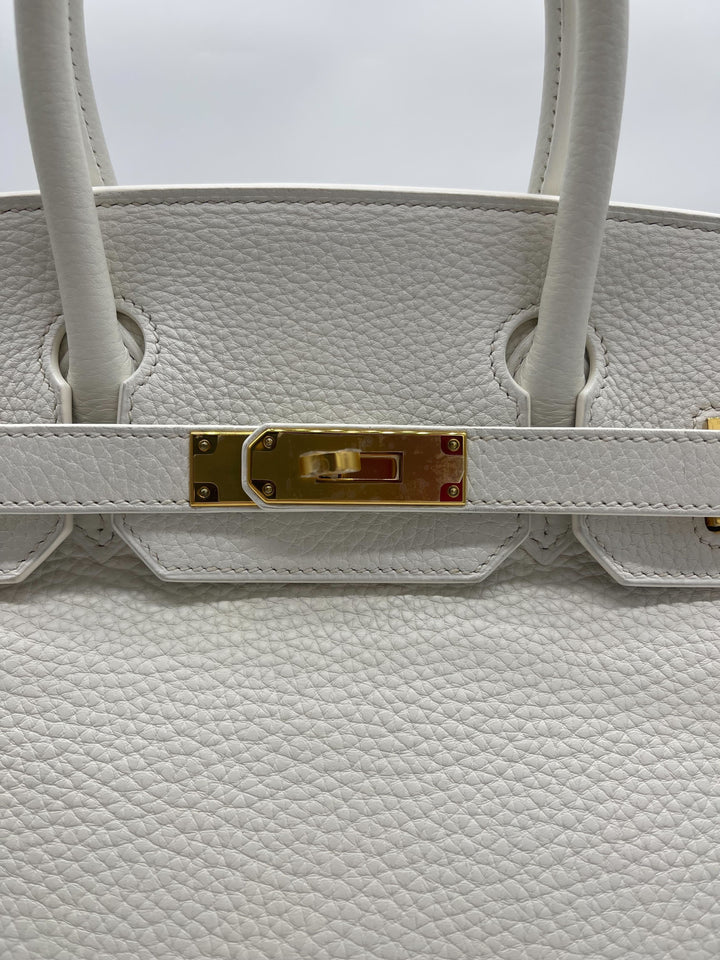Hermes Birkin 30 White Togo Gold Hardware
