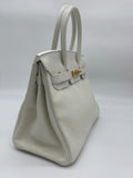 Hermes Birkin 30 White Togo Gold Hardware