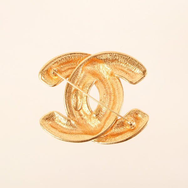 CHANEL Matelasse Stitch Cc Mark Brooch
