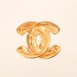 CHANEL Matelasse Stitch Cc Mark Brooch