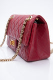 CHANEL Aged Calfskin Quilted 2.55 Reissue Mini Flap Red