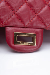 CHANEL Aged Calfskin Quilted 2.55 Reissue Mini Flap Red