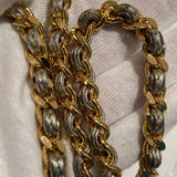 CHANEL 1998 Woven Evening Bag Gold