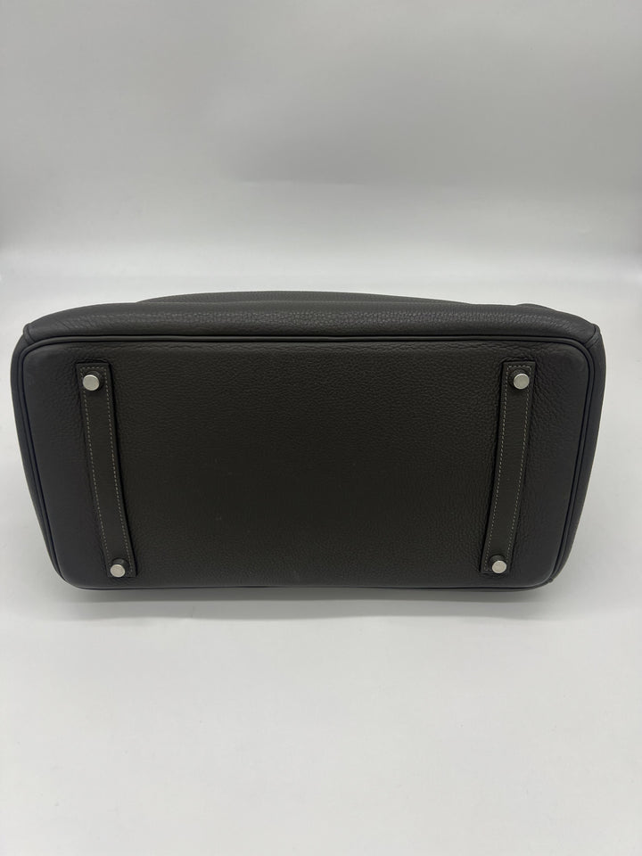 Hermes Birkin 35 Togo Graphite Palladium Hardware