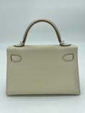 Hermes Kelly Mini 20 Epsom Nata Palladium Hardware