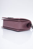 CHANEL Dark Pink Metallic Caviar Chevron Quilted Medium Boy Flap bag