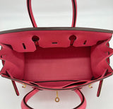 Hermes Birkin 30 Epsom Rose Azalee Gold Hardware