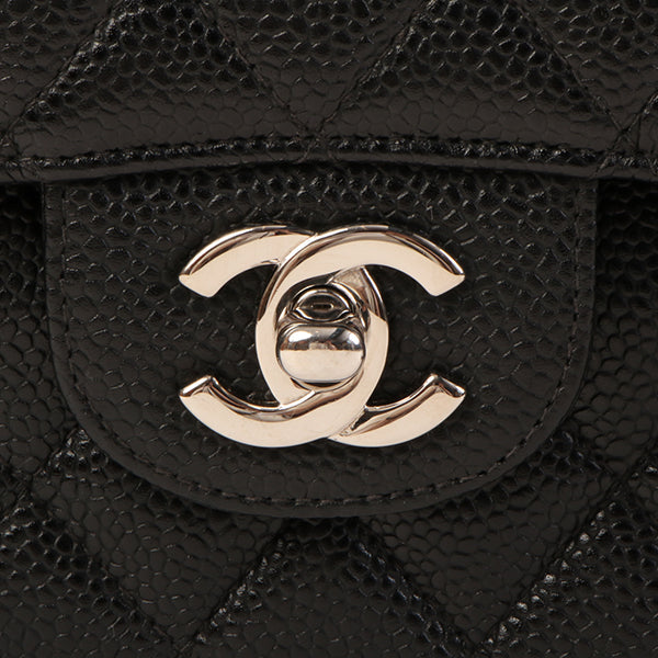 CHANEL Around 2000 Made Caviar Skin Classic Flap Chain Bag 25Cm Black