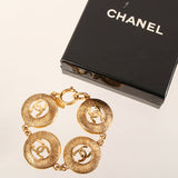 CHANEL Round Cutout 4 Cc Mark Bracelet