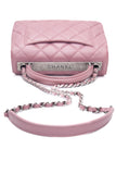 CHANEL Mauve Pink Lambskin Quilted Trendy CC Top Handle Flap Crossbody Bag