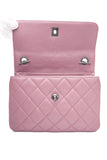 CHANEL Mauve Pink Lambskin Quilted Trendy CC Top Handle Flap Crossbody Bag
