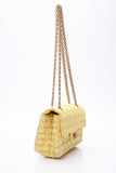 CHANEL Yellow Tweed Quilted 2.55 Reissue Mini Flap Bag