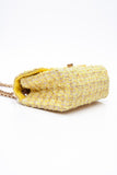 CHANEL Yellow Tweed Quilted 2.55 Reissue Mini Flap Bag