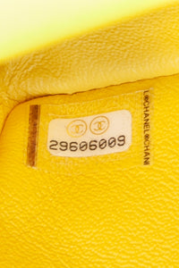 CHANEL Yellow Tweed Quilted 2.55 Reissue Mini Flap Bag