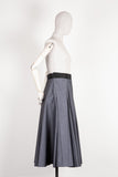 PRADA Pleated Belted Skirt Gray