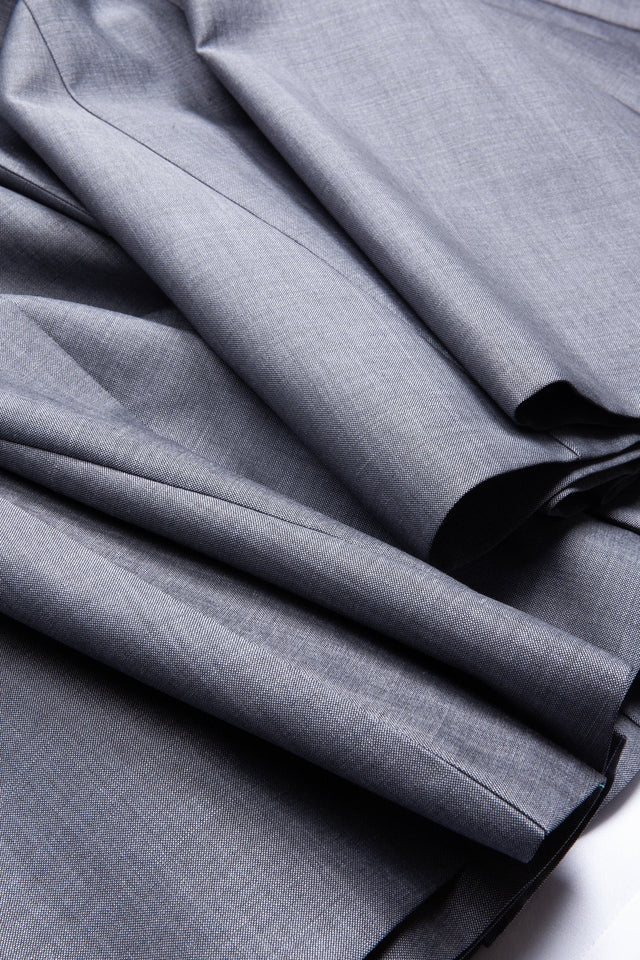 PRADA Pleated Belted Skirt Gray