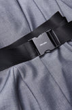 PRADA Pleated Belted Skirt Gray