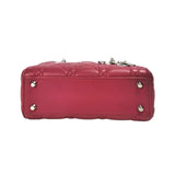 Dior Lady Dior Mini Pink Cannage Lambskin Silver