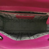 Dior Lady Dior Mini Pink Cannage Lambskin Silver