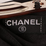 CHANEL Satin Ribbon Hair Clip Black