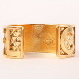 CHANEL 1997 Made Matelasse Stitch Logo Bangle