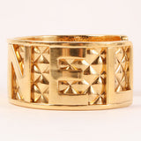 CHANEL 1997 Made Matelasse Stitch Logo Bangle