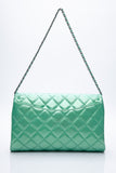 CHANEL Timeless Clutch On Chain Patent Leather Green