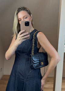 Chanel Vintage Black Single Flap with 24k gold plated hardware