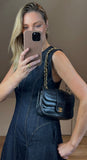 Chanel Vintage Black Single Flap with 24k gold plated hardware