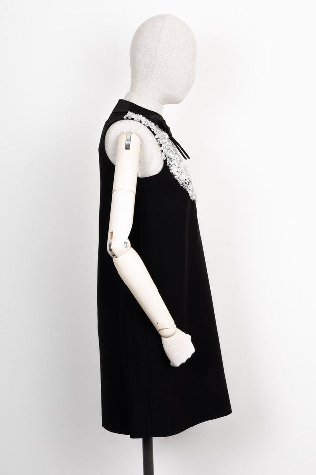 PRADA Crystal Embellished Dress Black