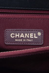 CHANEL Black Chevron Quilted Medium Coco Handle Flap Bag