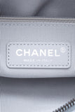 CHANEL Light Gray Calfskin Chain 20s Signature Bowling Crossbody Bag