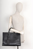 PRADA Logo Tote Bag Saffiano Black