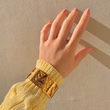 CHANEL 1997 Made Matelasse Stitch Logo Bangle