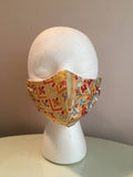 Hermes Vintage Handmade Ciels Byzantins Silk Scarf Face Mask