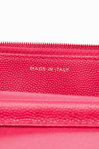 CHANEL Hot Pink Caviar Quilted Boy Wallet On Chain WOC