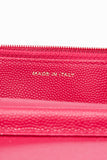 CHANEL Hot Pink Caviar Quilted Boy Wallet On Chain WOC