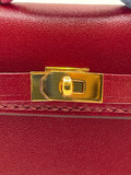 Hermes Mini Kelly Twilly Tadelakt Rubis Calf Bag Gold Hardware