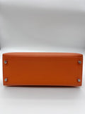 Hermes Kelly 28 Epsom Potiron Orange Palladium Hardware