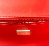 CHANEL RED PYTHON FLAP BAG