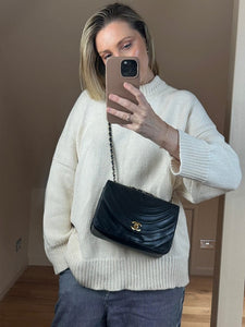 Vintage Chanel Black Single Flap with 24k gold plated hardware