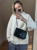 Vintage Chanel Black Single Flap with 24k gold plated hardware