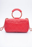 CHANEL Medium in The Loop Red Quilted Lambskin Leather Flap Bag