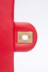 CHANEL Medium in The Loop Red Quilted Lambskin Leather Flap Bag