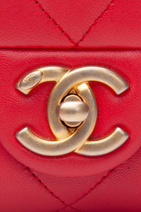CHANEL Medium in The Loop Red Quilted Lambskin Leather Flap Bag