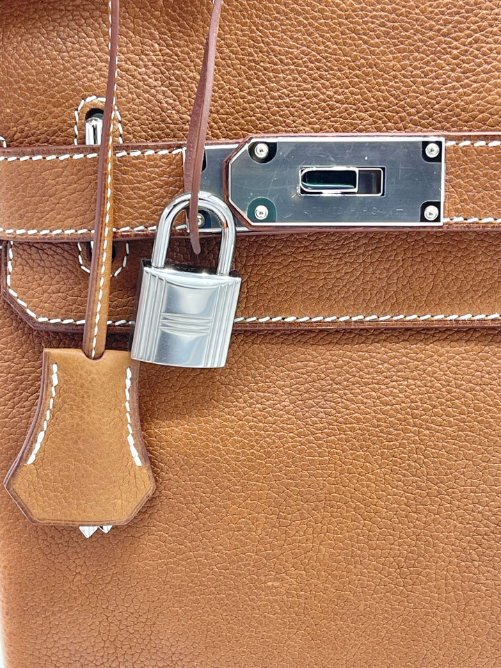 Hermes Hac A Dos Fauve Barenia Faubourg Backpack Palladium Hardware